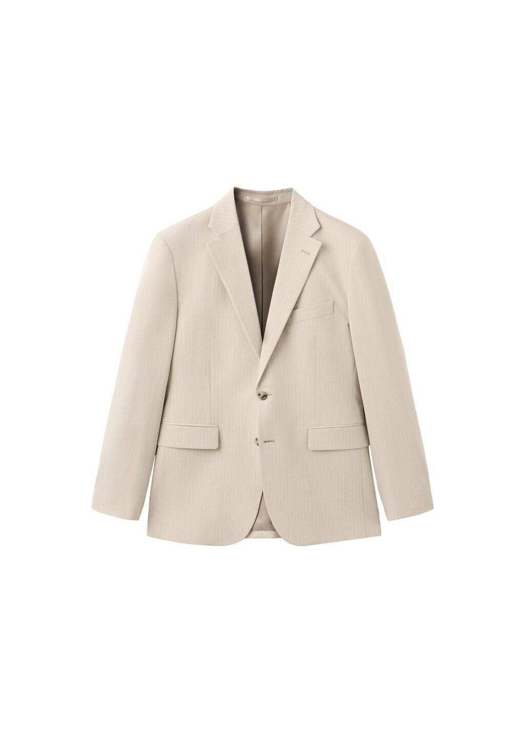 Beige Milan Slim-Fit Suit Jacket, Light Beige, large image number 6