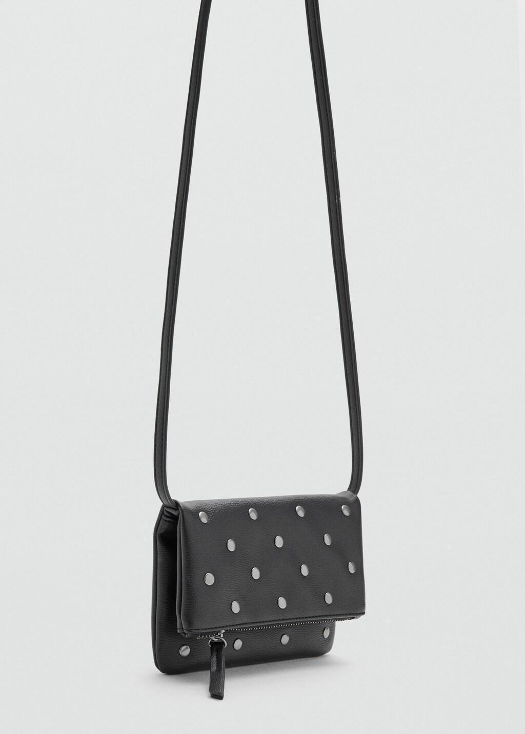 Black Mini Studded Bag, Kids Girls, Black, large image number 0