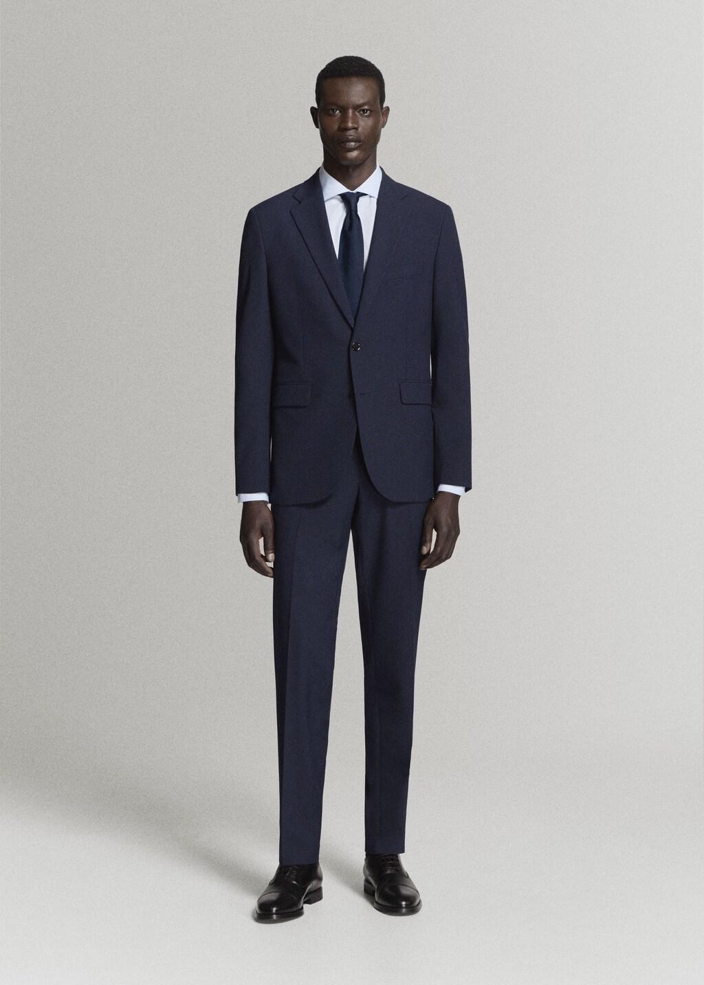 Navy Milan Slim-Fit Suit Jacket, Navy, large image number 0