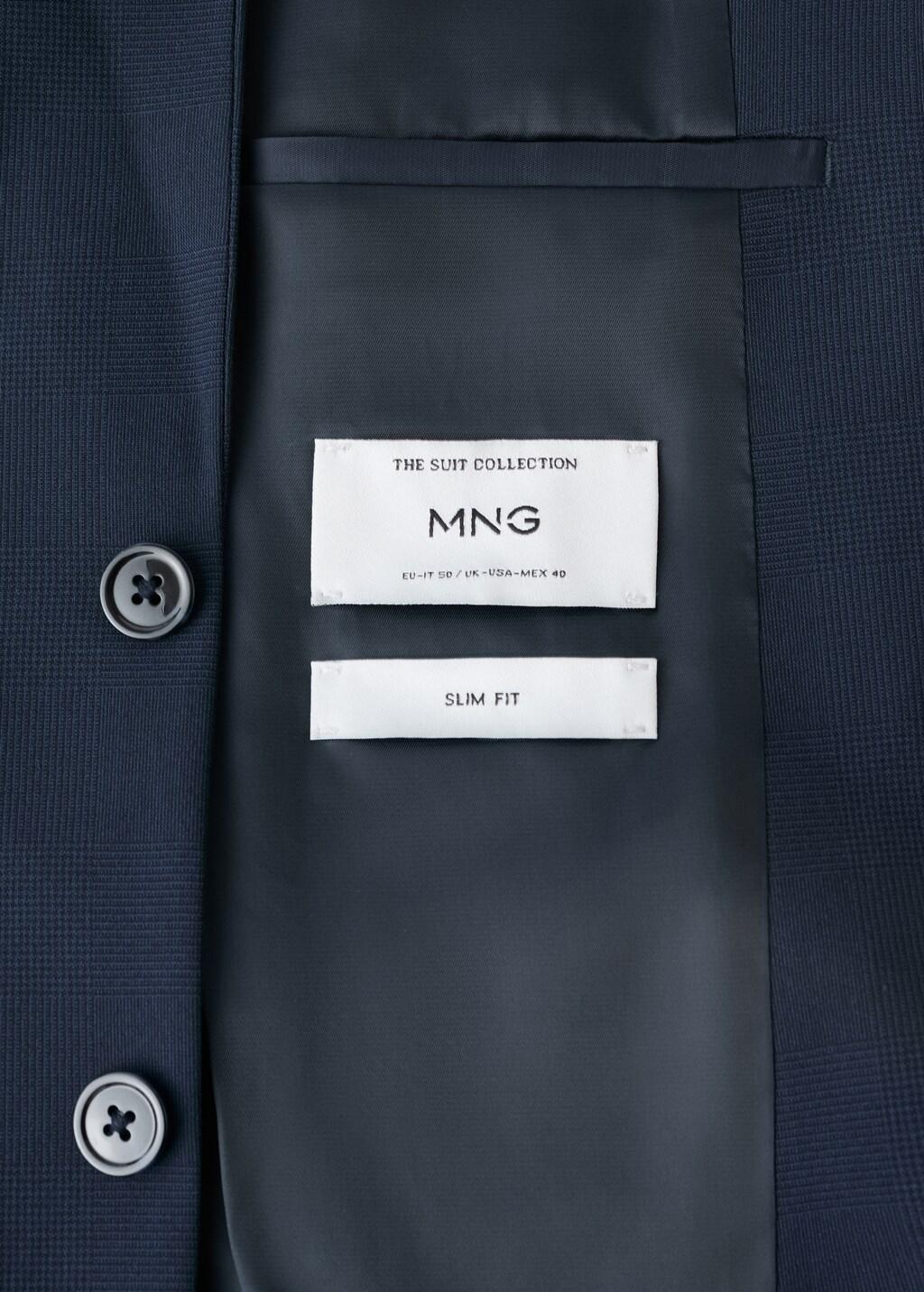 Navy Milan Slim-Fit Suit Jacket, Navy, large image number 5