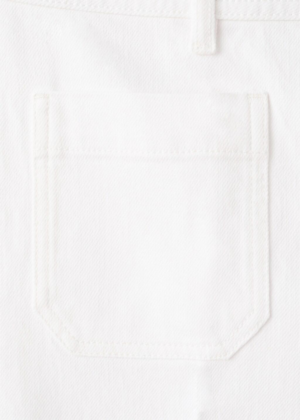 White High-Waisted Wide Leg Jeans, White, large image number 1