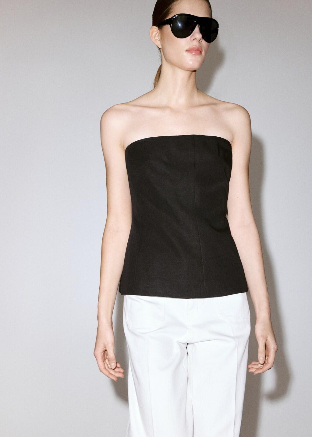 White High-Waisted Wide Leg Jeans, White, large image number 4