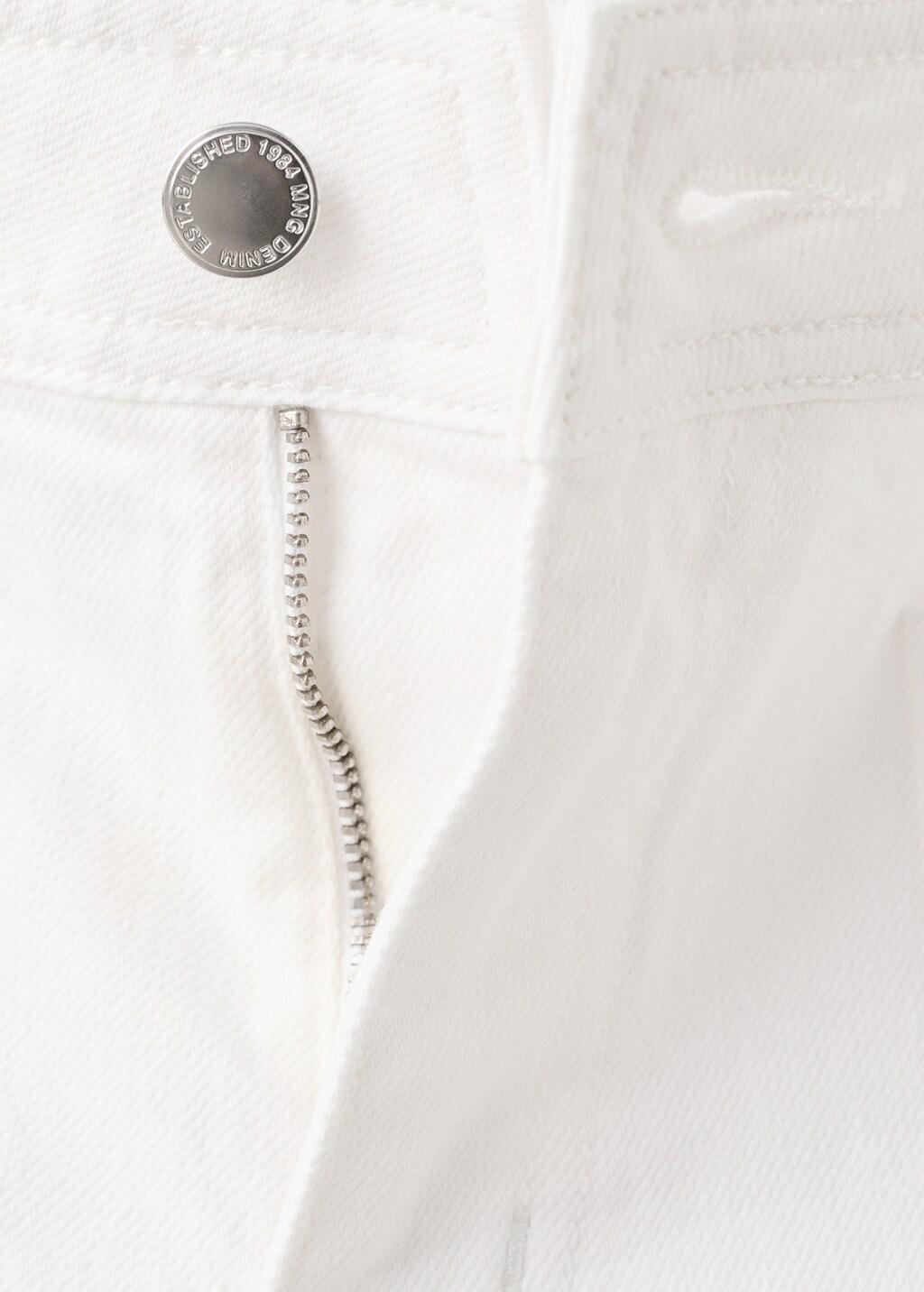 White High-Waisted Wide Leg Jeans, White, large image number 5