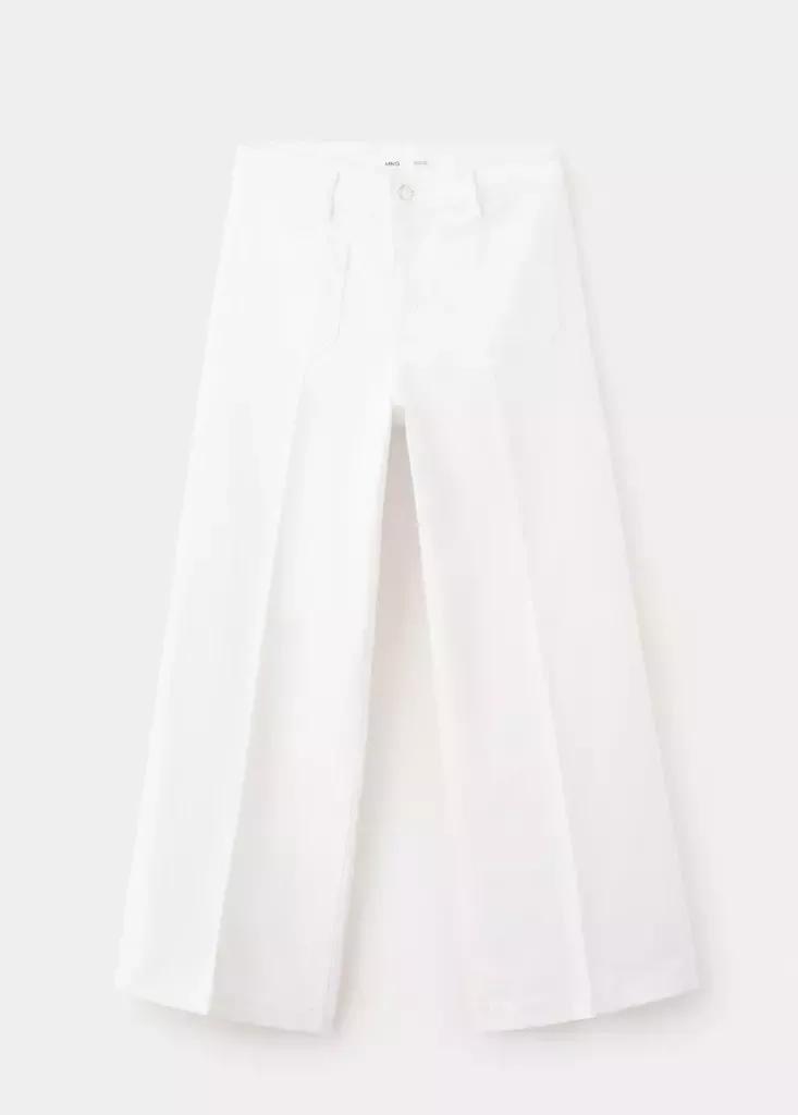 WHITE High-waisted wideleg jeans, White, large image number 9