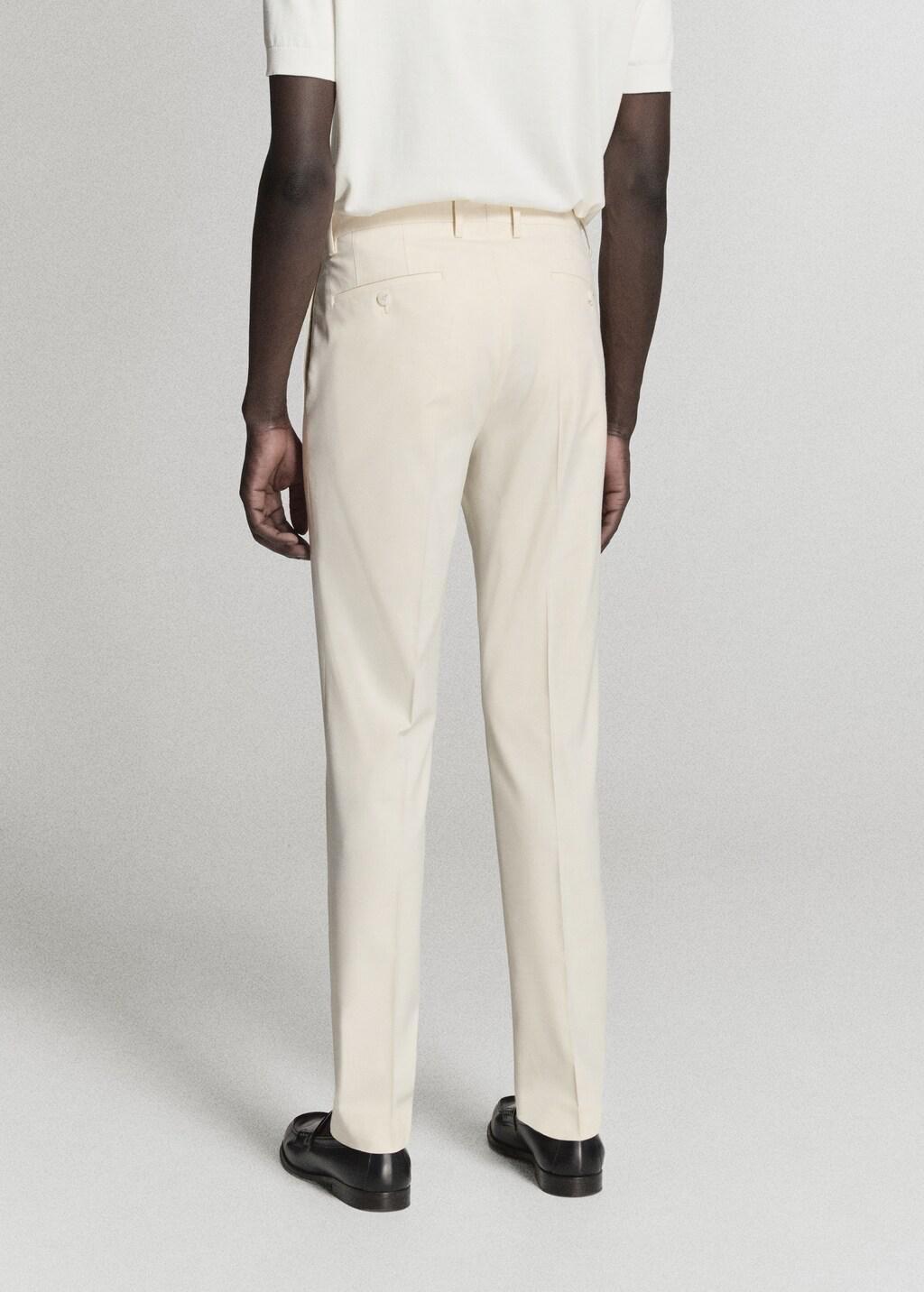 BEIGE Stretch fabric super slim-fit suit trousers, Light Beige, large image number 2