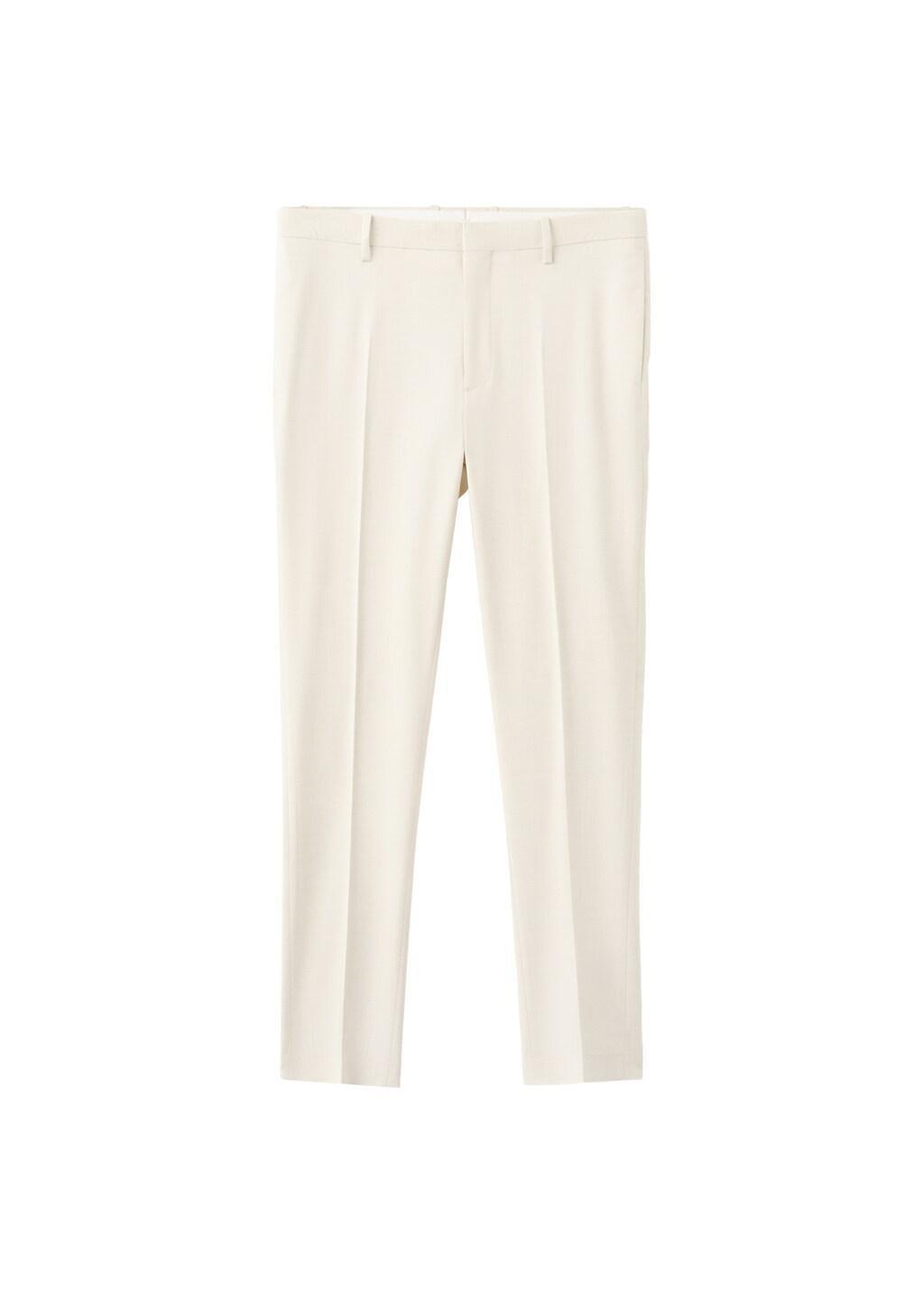 BEIGE Stretch fabric super slim-fit suit trousers, Light Beige, large image number 5
