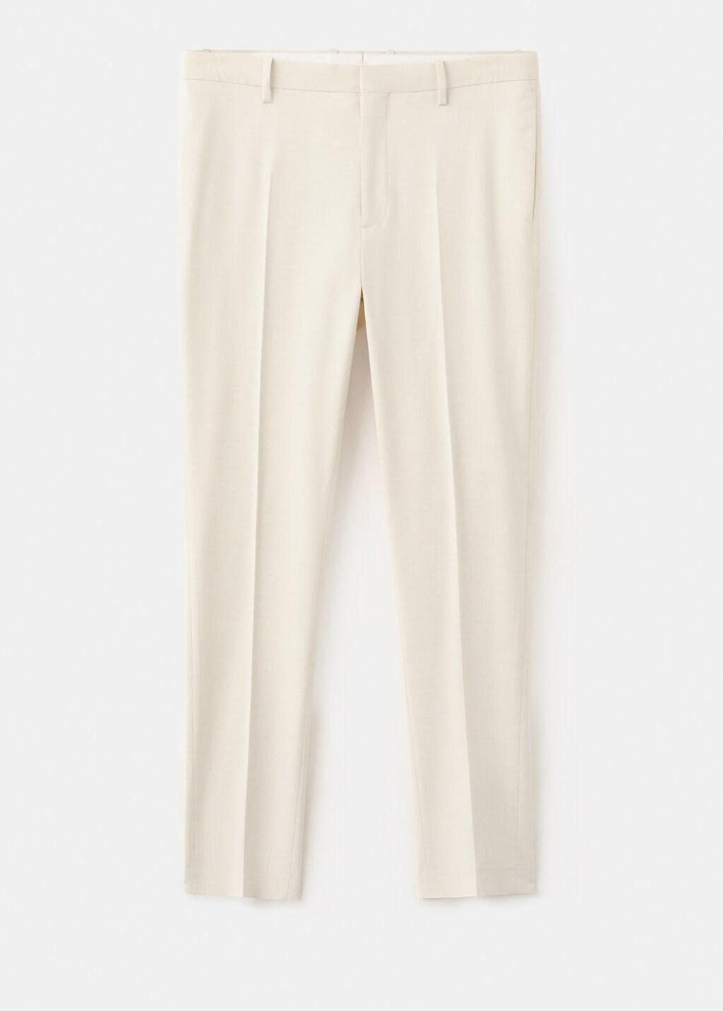 BEIGE Stretch fabric super slim-fit suit trousers, Light Beige, large image number 6