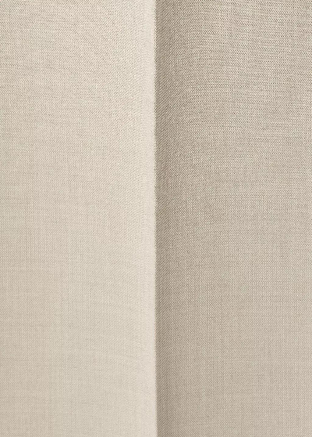 Beige Stretch Fabric Super Slim-Fit Suit Trousers, Light Beige, large image number 5