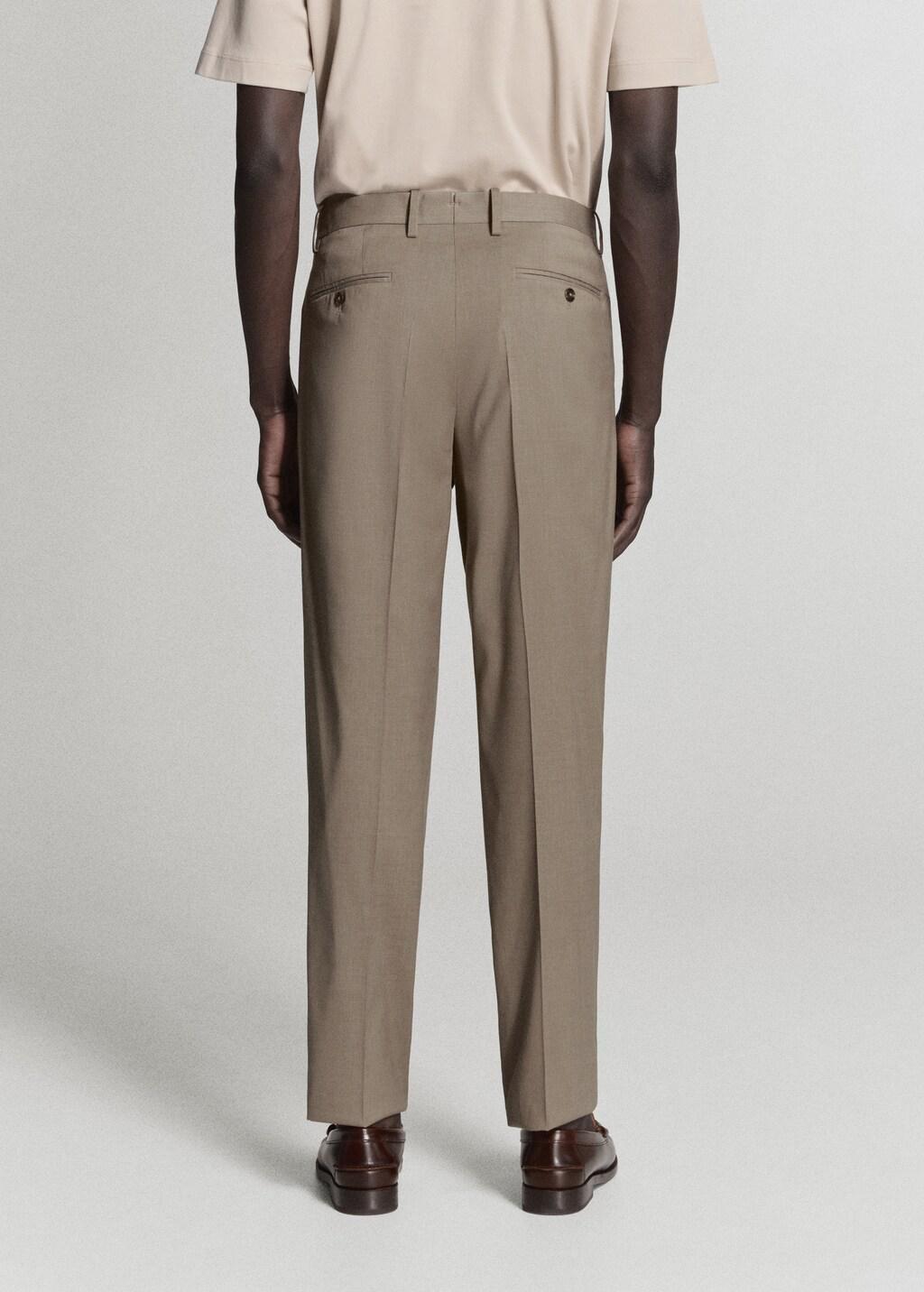 Brown Milan Slim-Fit Suit Trousers, Medium Brown, large image number 2