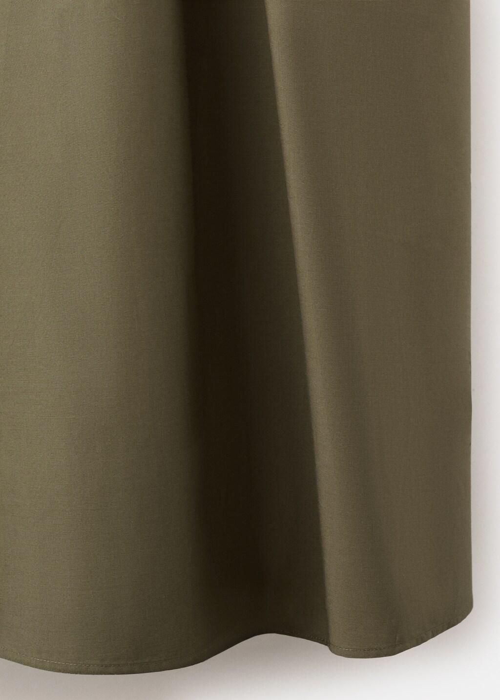 Green Lyocell Dress With Gathered V-Neck, Green, large image number 1