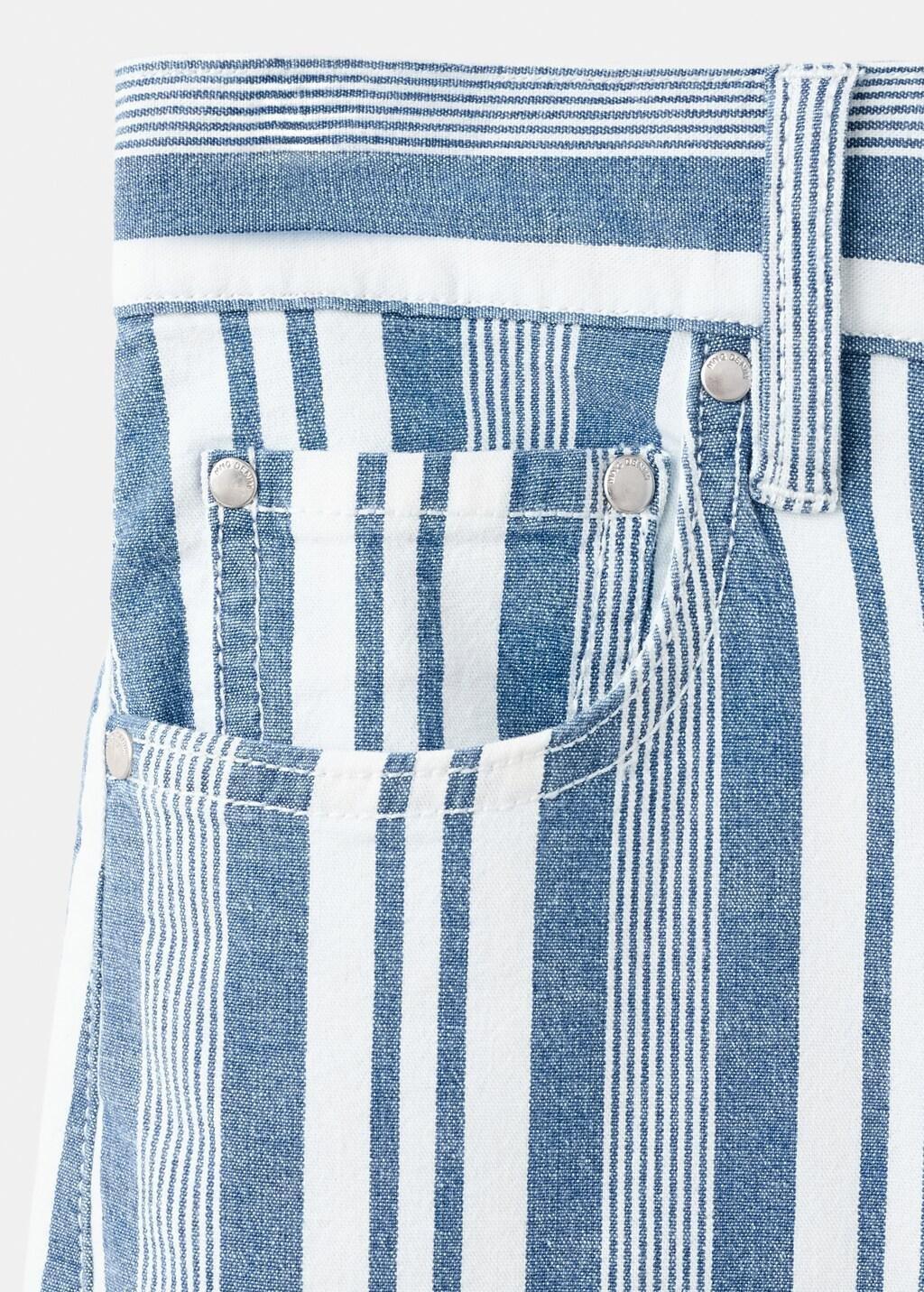 Blue Straight Striped Jeans, Medium Blue, large image number 5