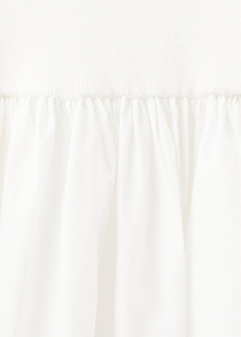 White Knitted Dress With Open Back, White, large image number 1