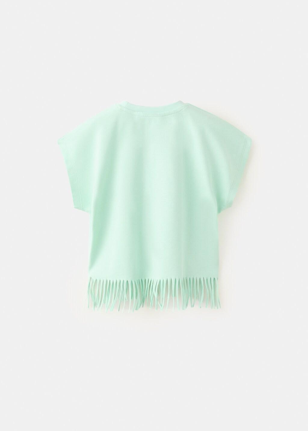 Green Minnie Mouse Fringed T-Shirt, Baby Girls, Green, large image number 2