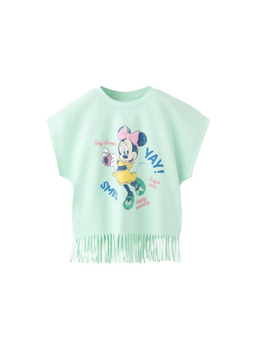 Green Minnie Mouse Fringed T-Shirt, Baby Girls, Green, large image number 5