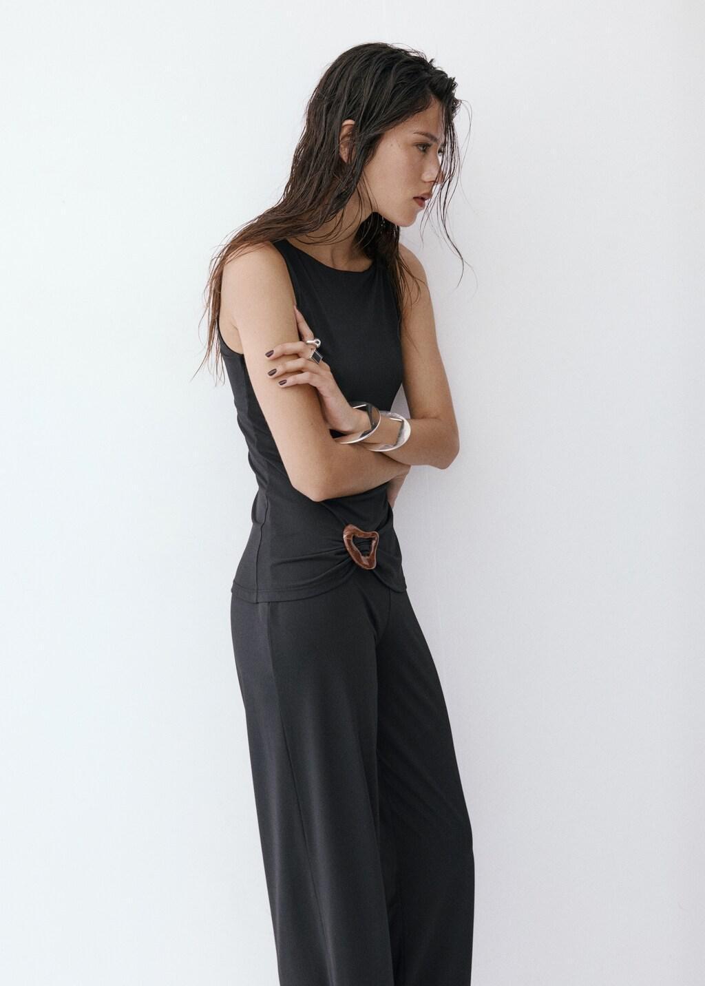 Black Jumpsuit With Resin Appliqu&oslash;&pound;&Acirc;&copy;, Black, large image number 3