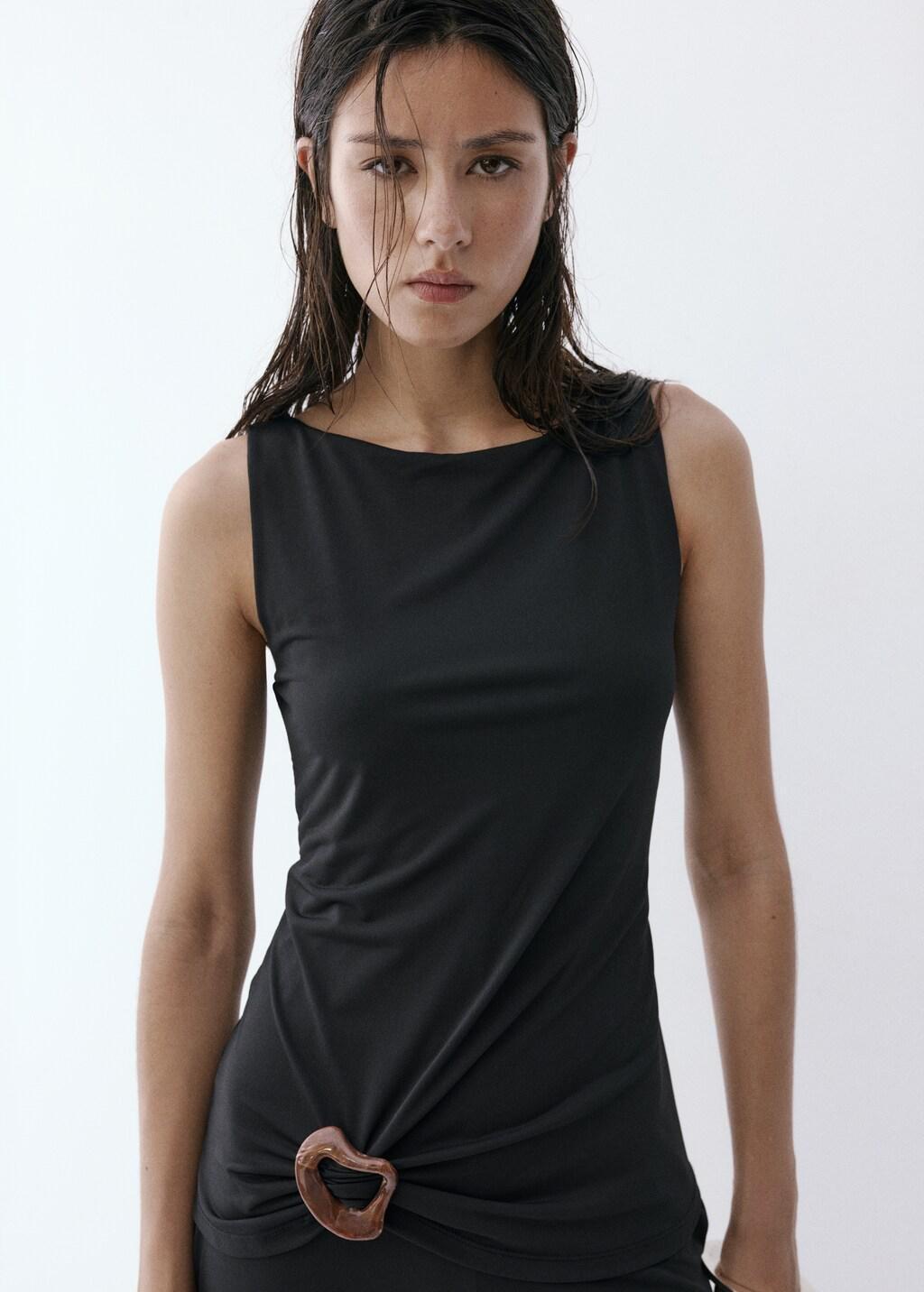 Black Jumpsuit With Resin Appliqu&oslash;&pound;&Acirc;&copy;, Black, large image number 4