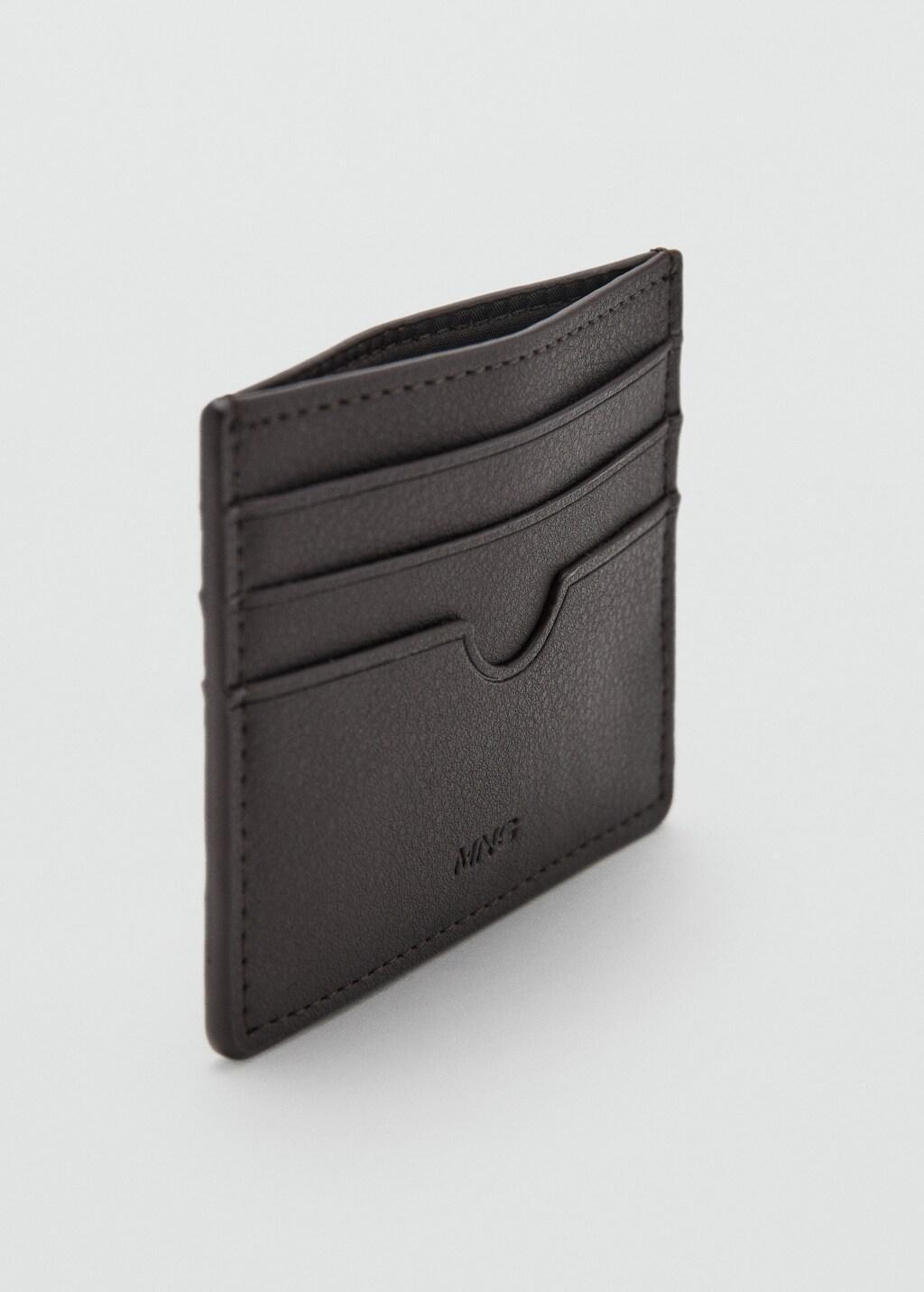 Brown Texture Card Holder, Brown, large image number 0