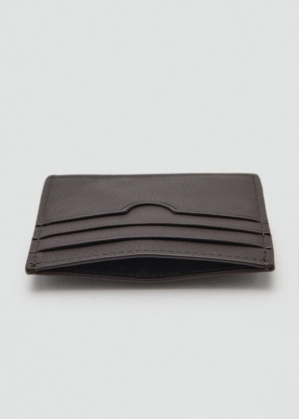 Brown Texture Card Holder, Brown, large image number 1
