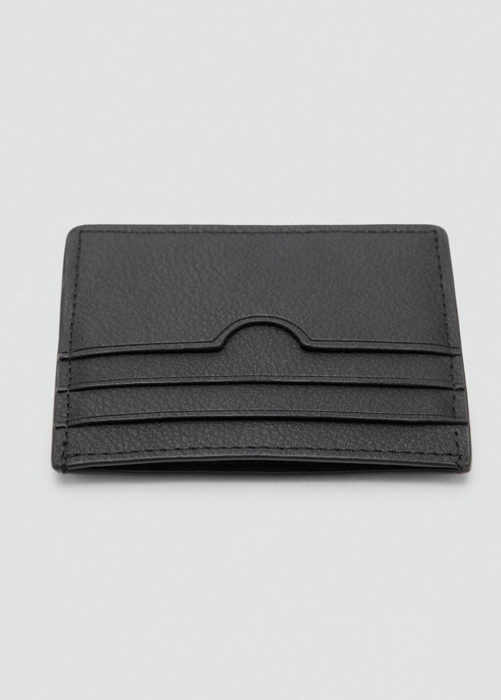 Black Texture Card Holder, Black, large image number 1