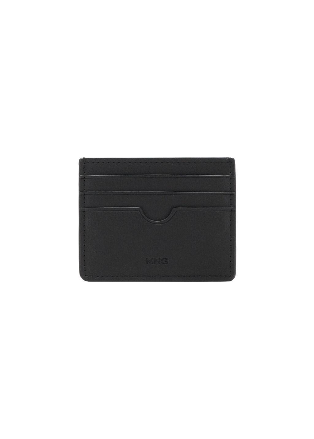 Black Texture Card Holder, Black, large image number 2