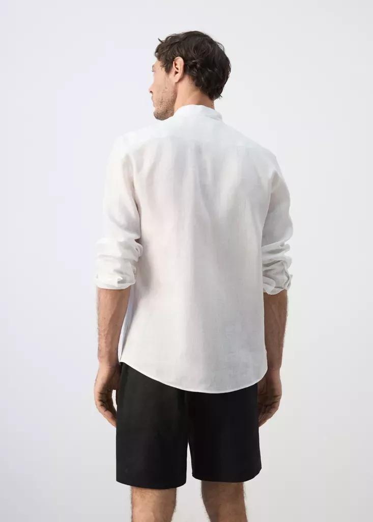 Regular-Fit Linen Shirt, White, large image number 1