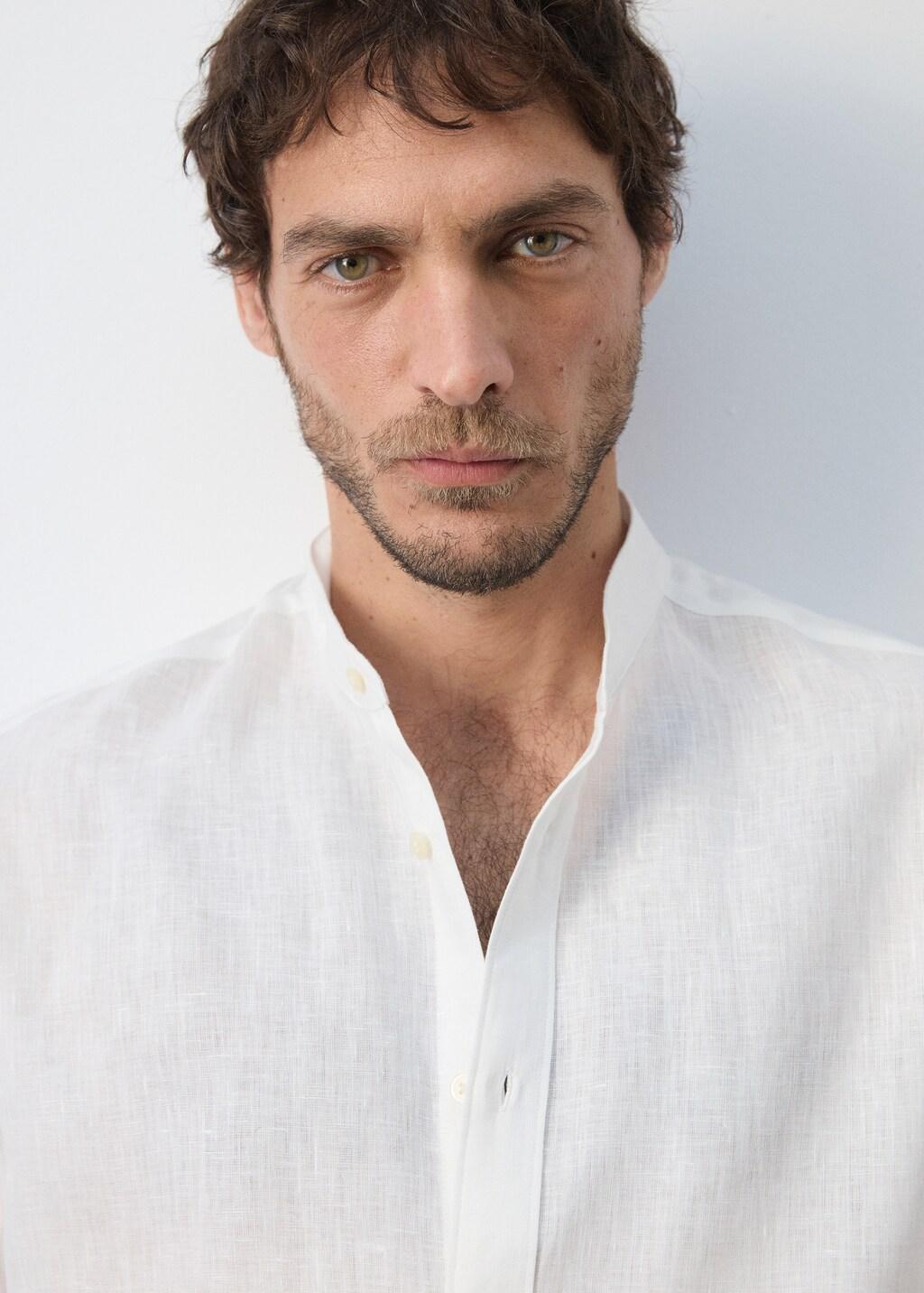 Regular-Fit Linen Shirt, White, large image number 3