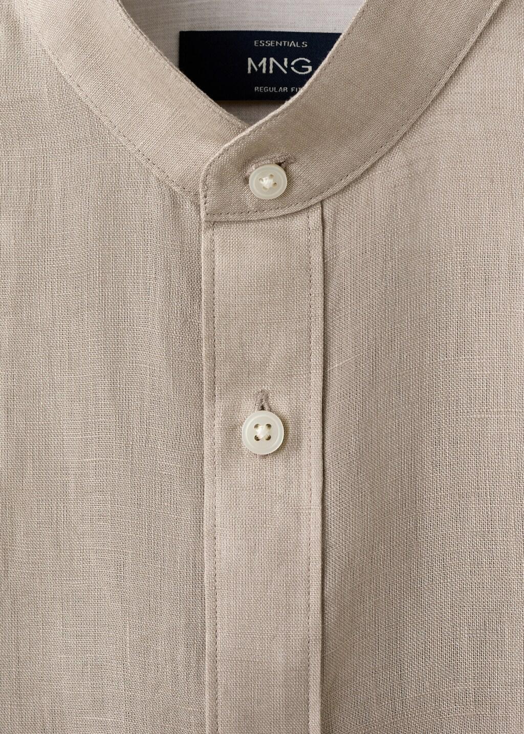 Regular-Fit Linen Shirt, Light Pastel Brown, medium