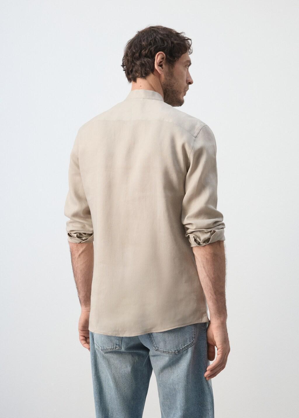 Regular-Fit Linen Shirt, Light Pastel Brown, large image number 2