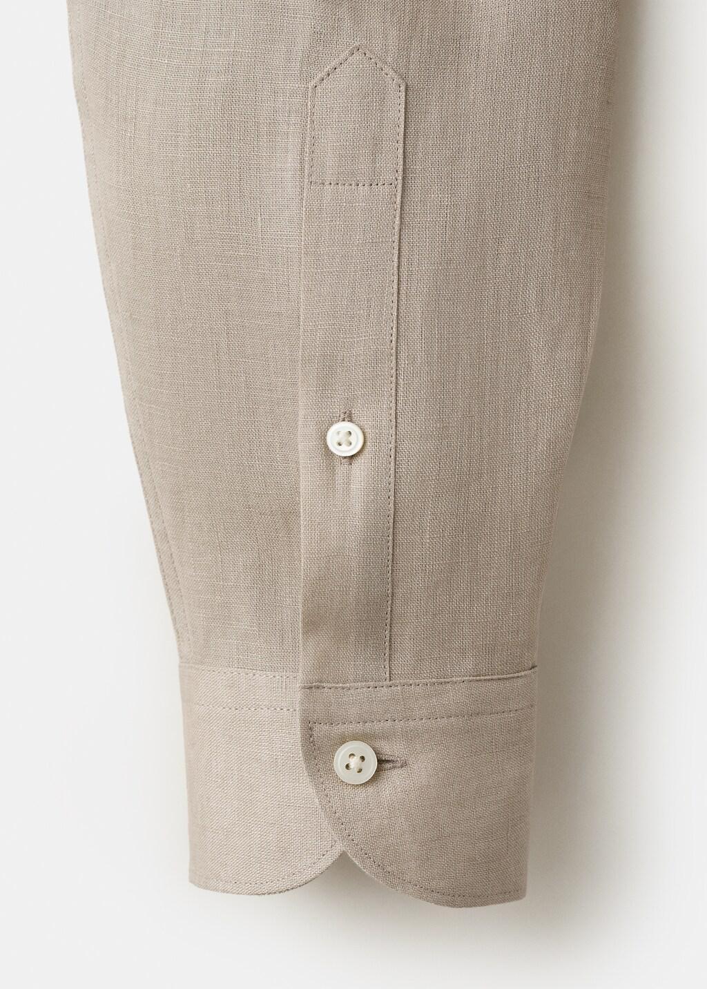 Regular-Fit Linen Shirt, Light Pastel Brown, large image number 5