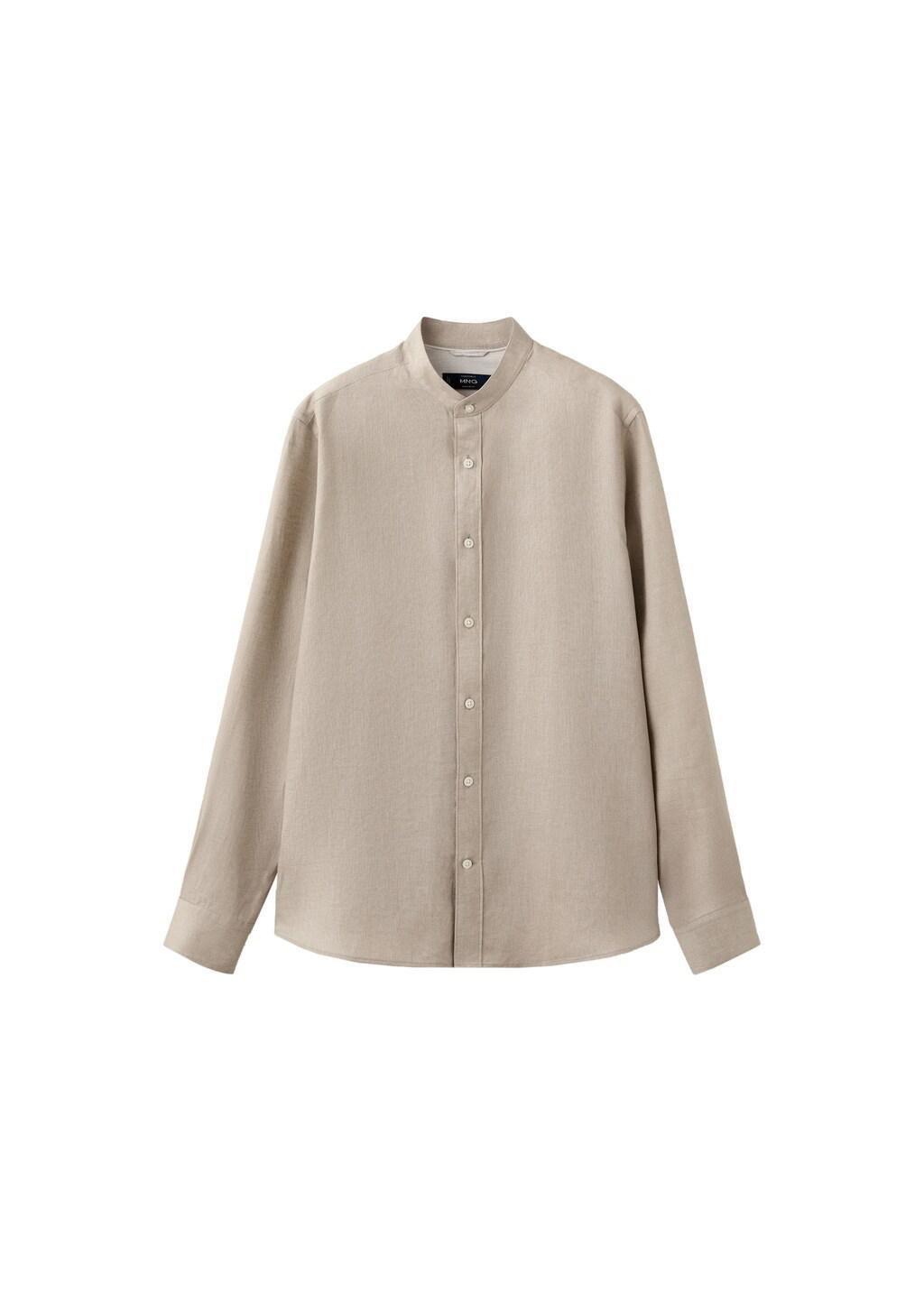 Regular-Fit Linen Shirt, Light Pastel Brown, large image number 7