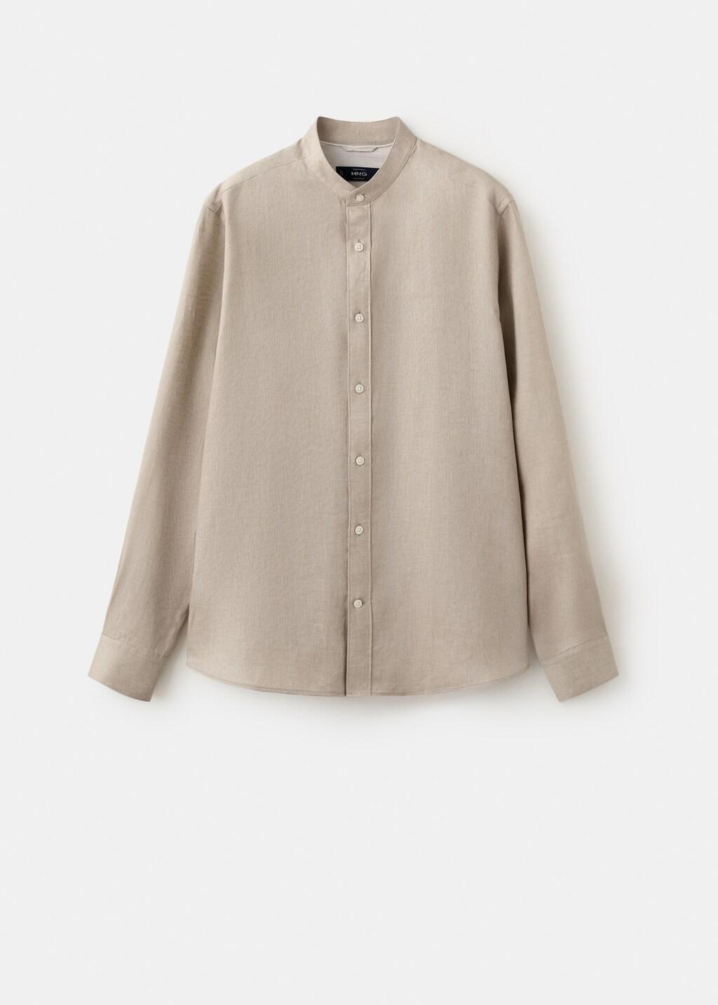Regular-Fit Linen Shirt, Light Pastel Brown, large image number 9
