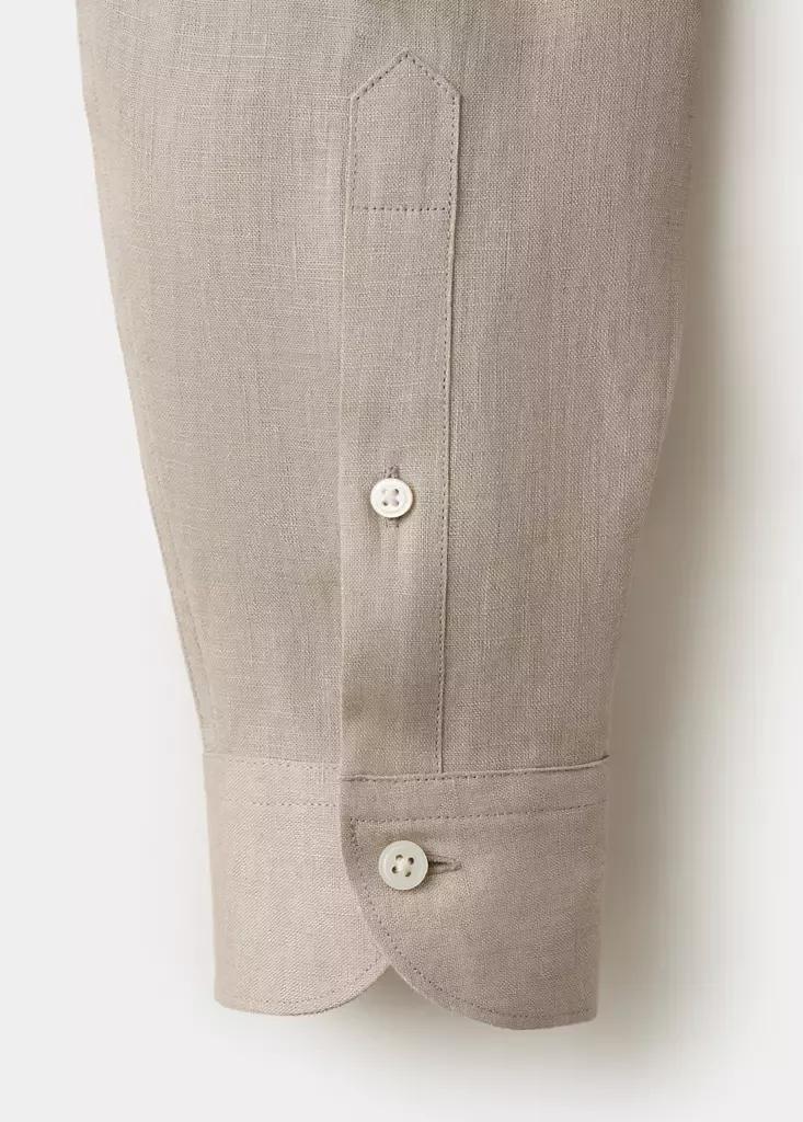 Regular-Fit Linen Shirt, Light Pastel Brown, large image number 12