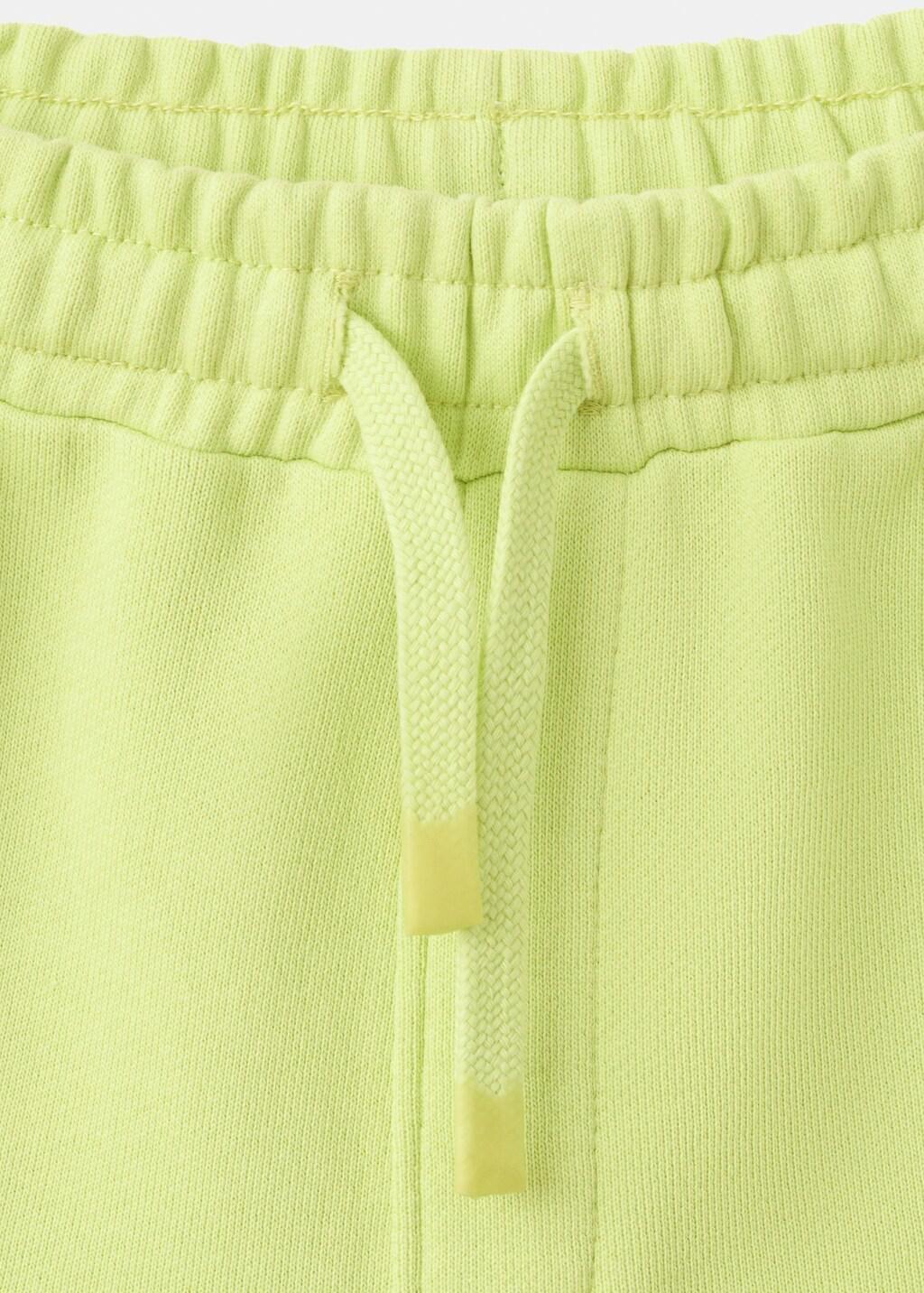 Yellow Cotton Relaxed Fit Bermuda Shorts, Kids Boys, Bright Yellow, large image number 1
