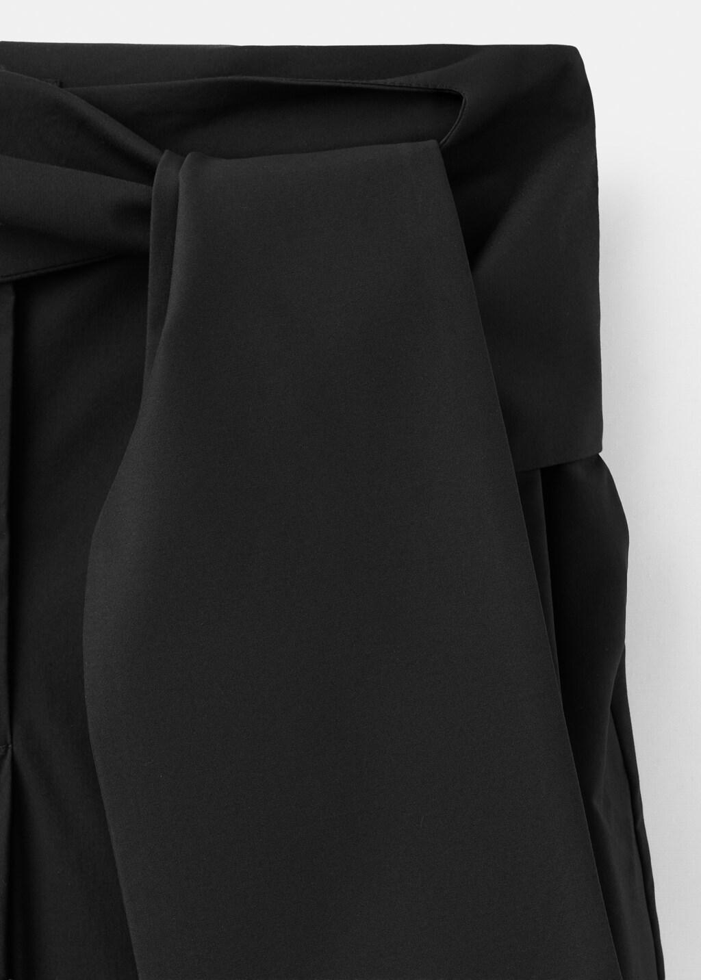BLACK Bow straight trousers, Black, large image number 5