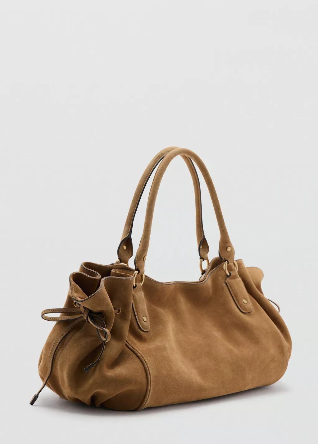 Brown Suede Shoulder Bag, 0201_09, large image number 0