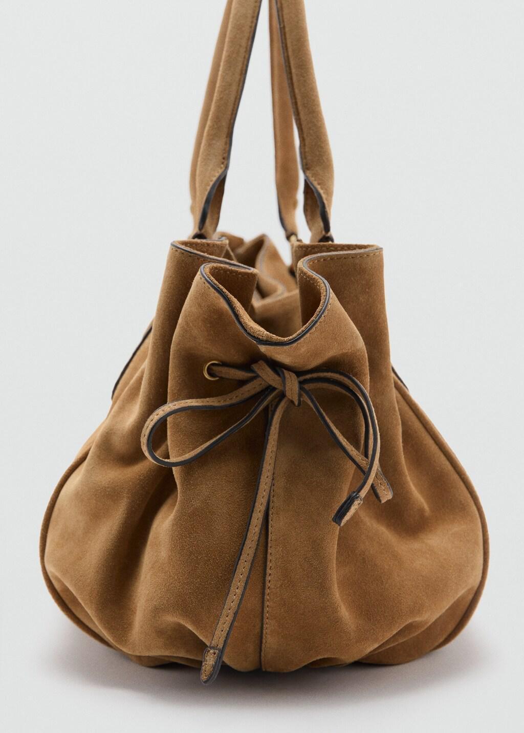 Brown Suede Shoulder Bag, 0201_09, large image number 1