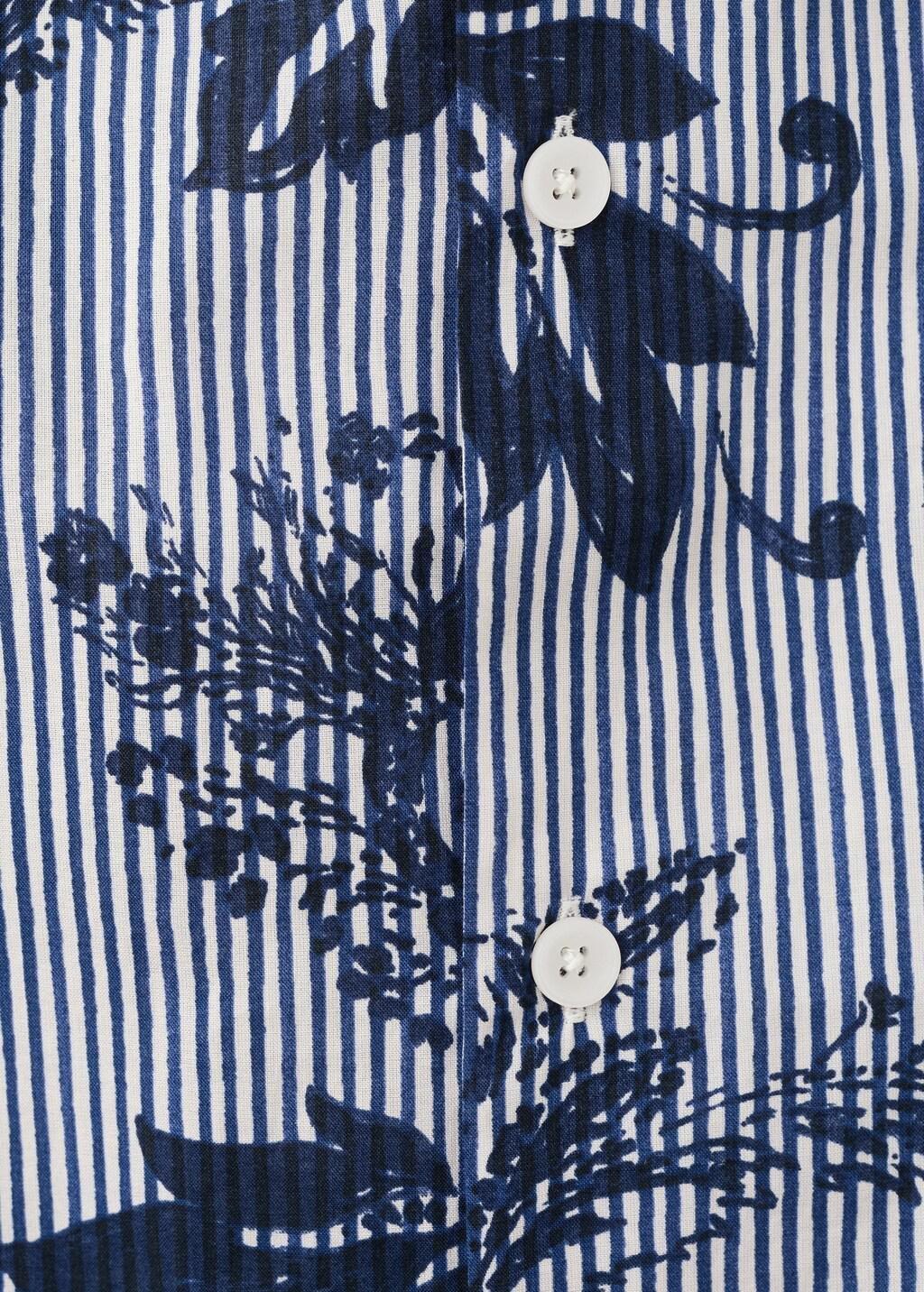 Blue 100% Cotton Printed Shirt, Medium Blue, large image number 1