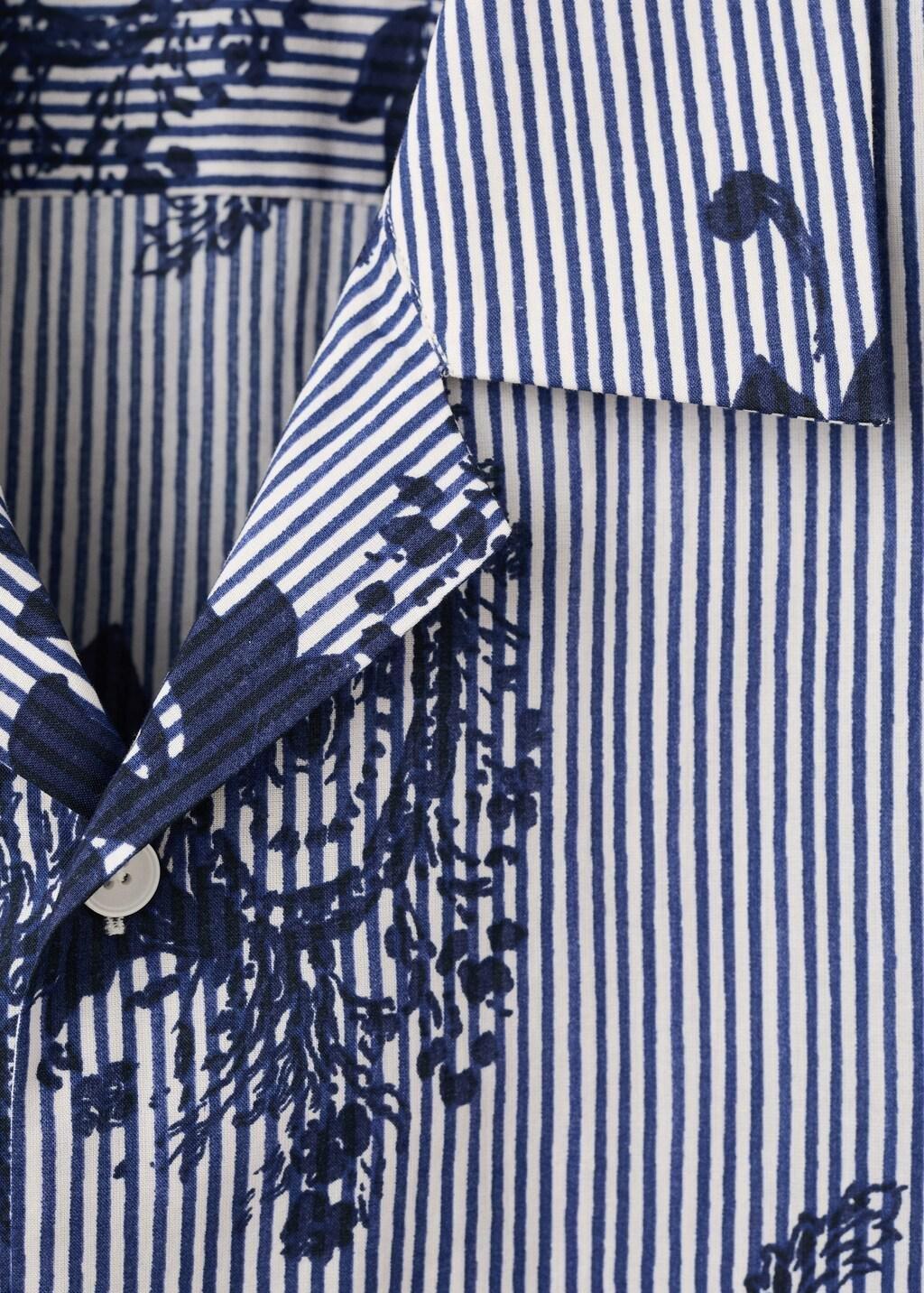 Blue 100% Cotton Printed Shirt, Medium Blue, large image number 5