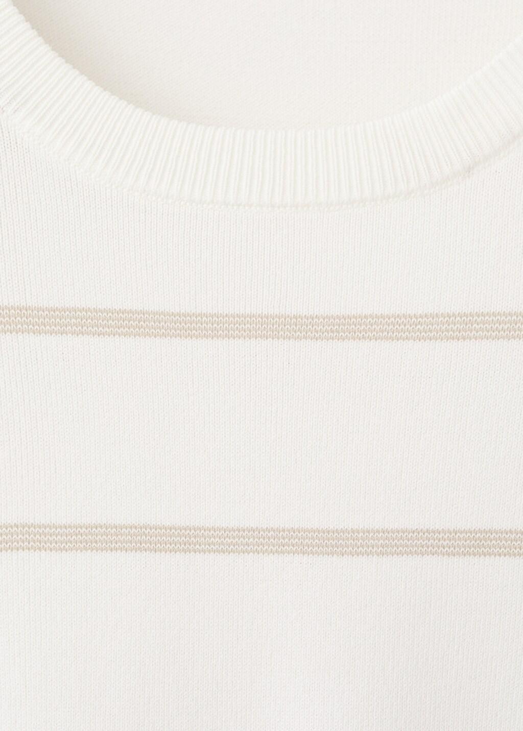 NATURAL WHITE Slim fit striped jersey t-shirt, Natural White, large image number 1