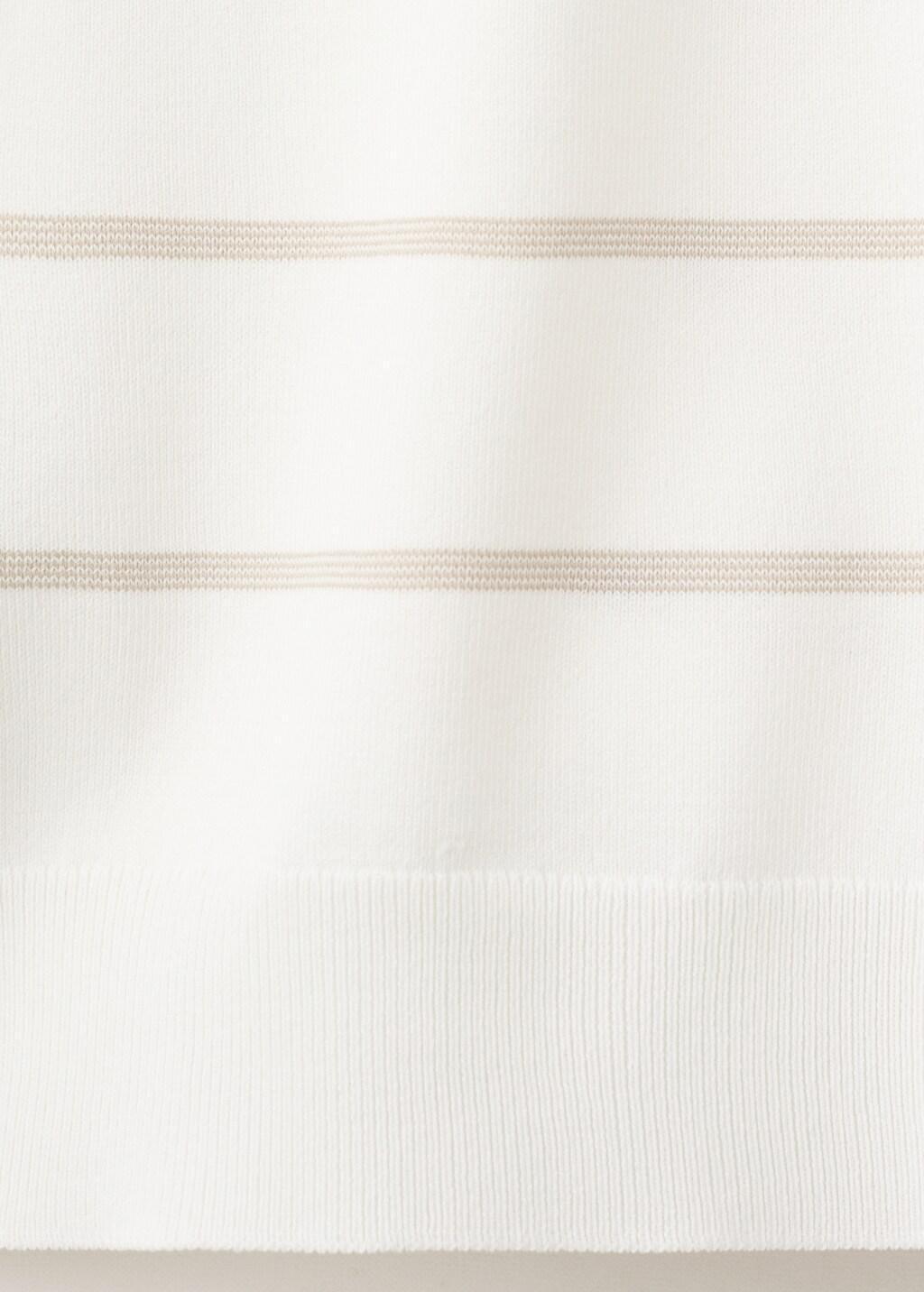 NATURAL WHITE Slim fit striped jersey t-shirt, Natural White, large image number 5