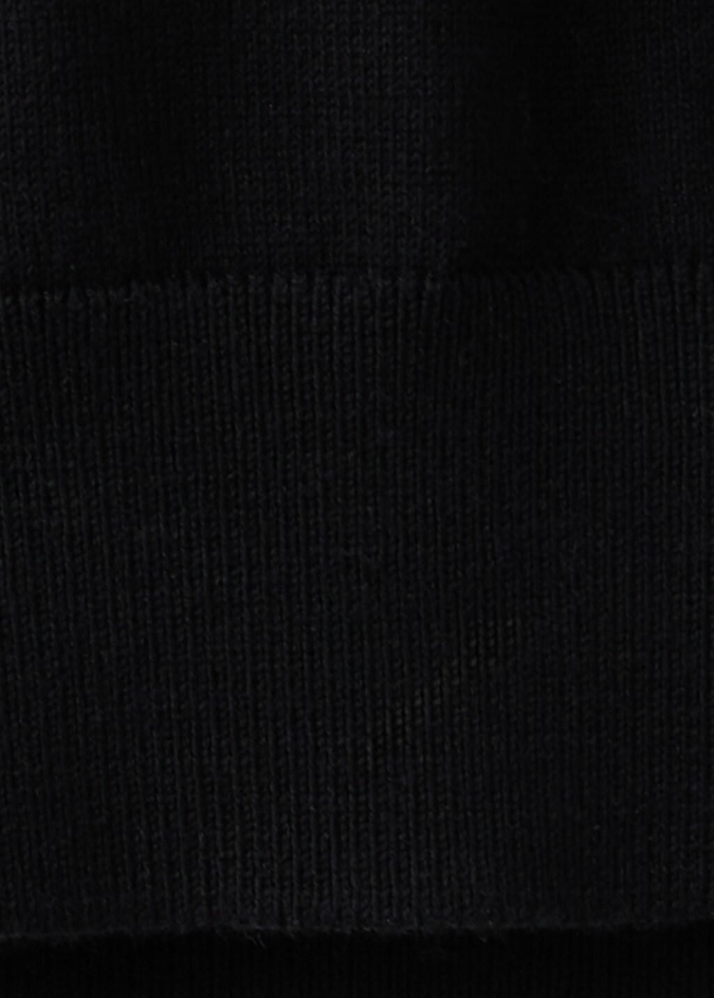 Black Cotton Fine Jersey T-Shirt, Black, large image number 5