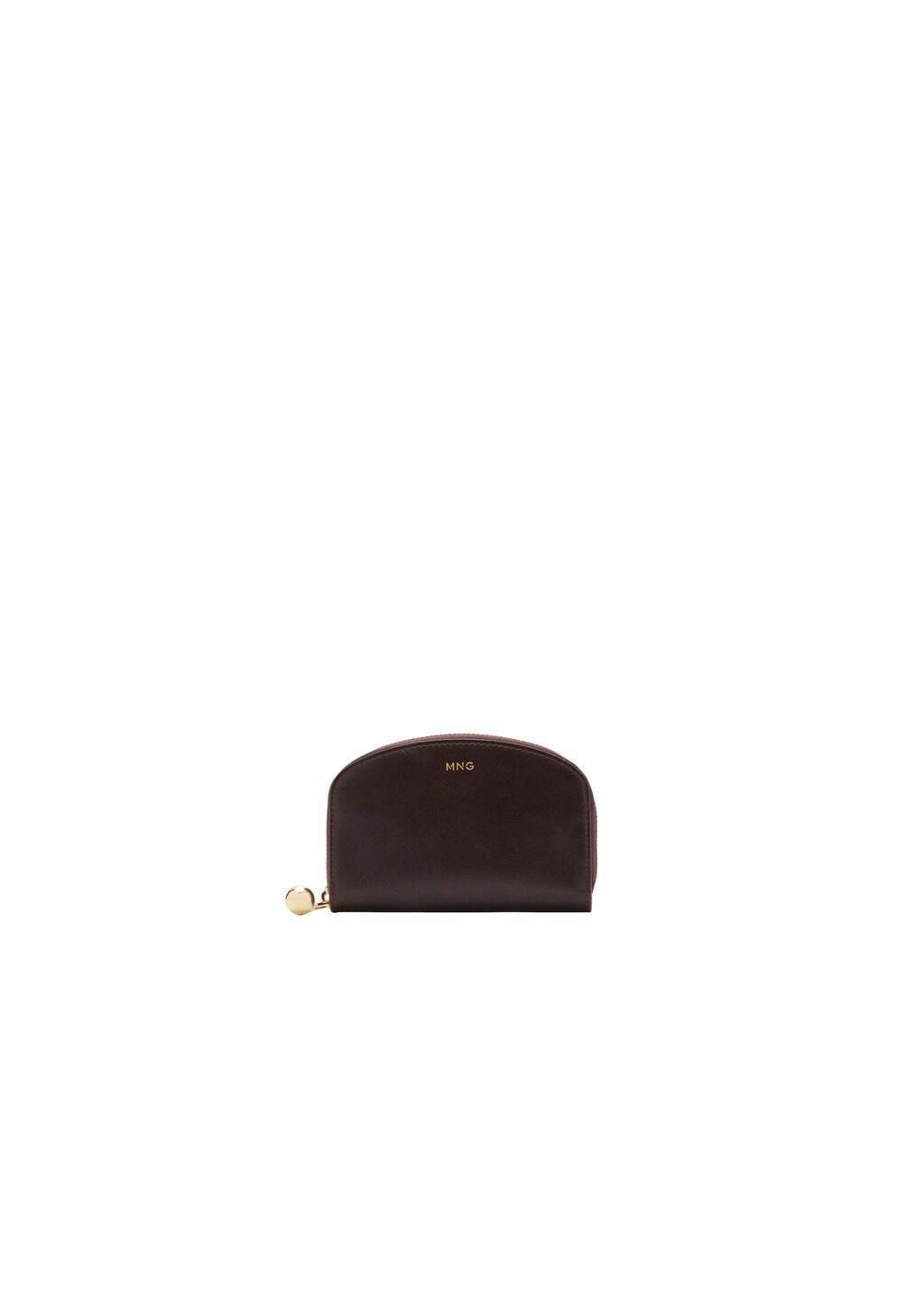 Brown Wallet With Mini-Bead Embellishment, Dark Brown, large image number 2