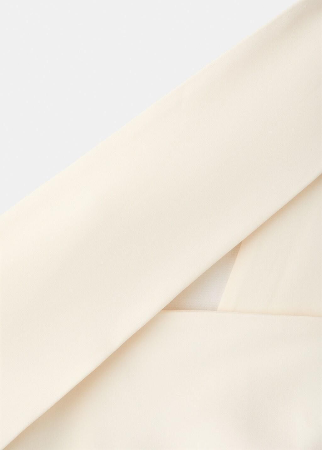Beige Long Dress With An Asymmetric Neckline, Light Beige, large image number 5