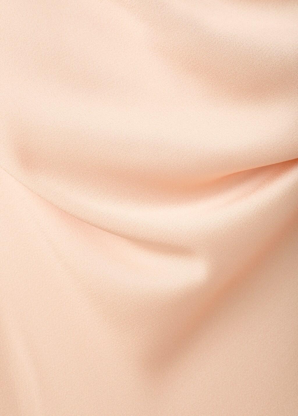 Pink Lt Pastel Draped Neck Satin Dress, Light-Pastel Pink, large image number 1