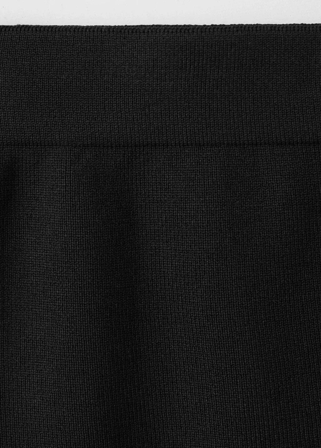 Black Short Skirt With Side Opening, Black, large image number 1