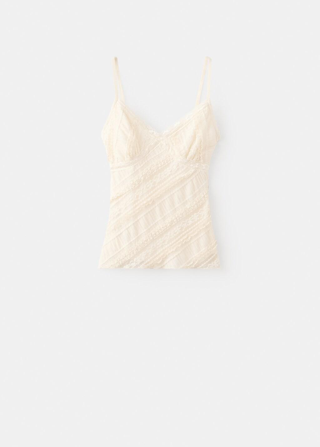 Yellow V-Neck Lace Top, Yellow, large image number 7