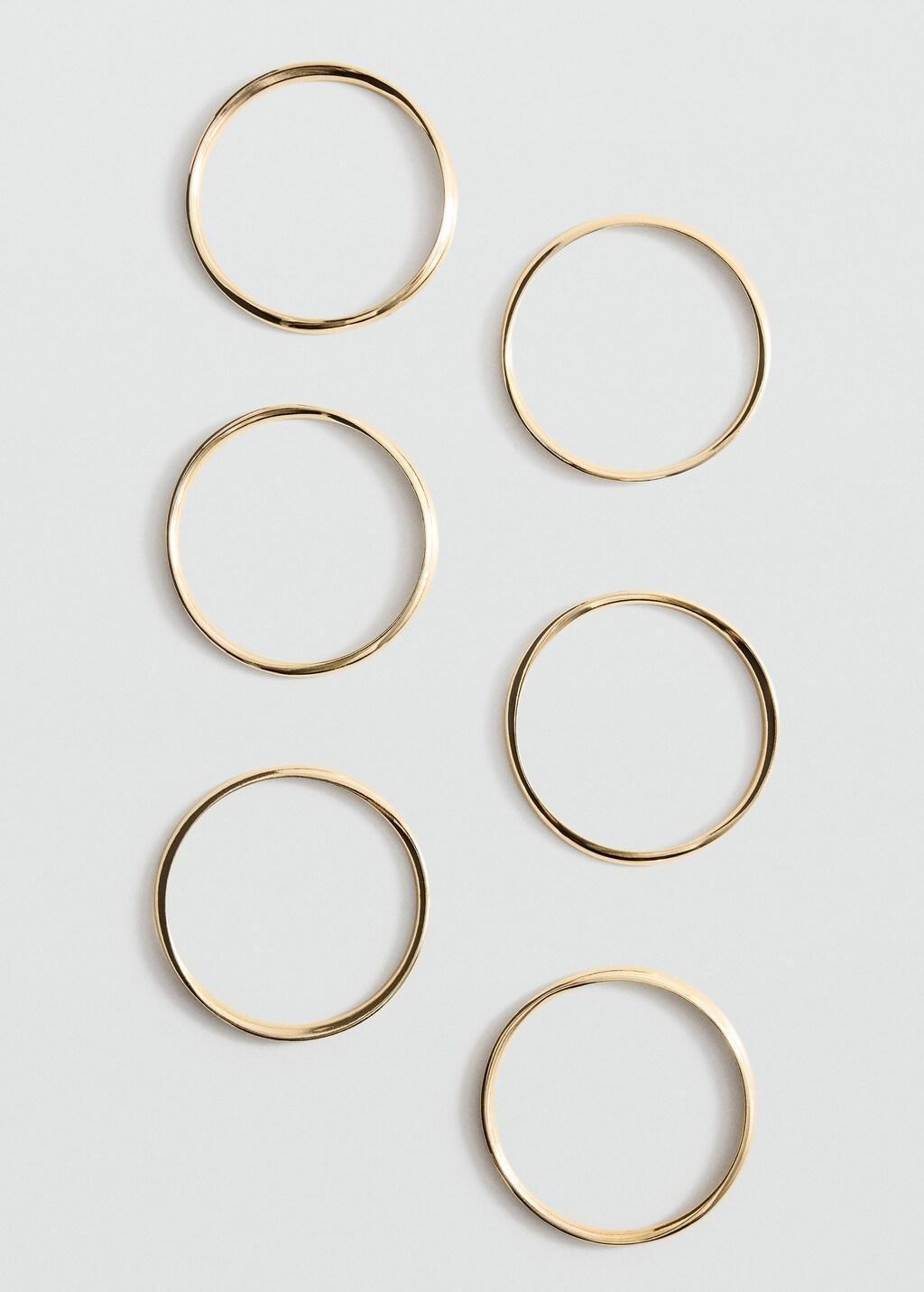 Gold Mixed Bracelet Set, Gold, medium