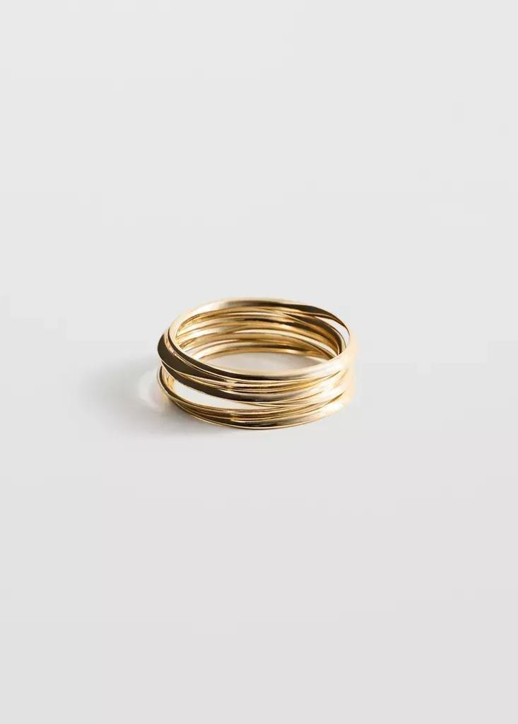 Gold Mixed Bracelet Set, Gold, large image number 4