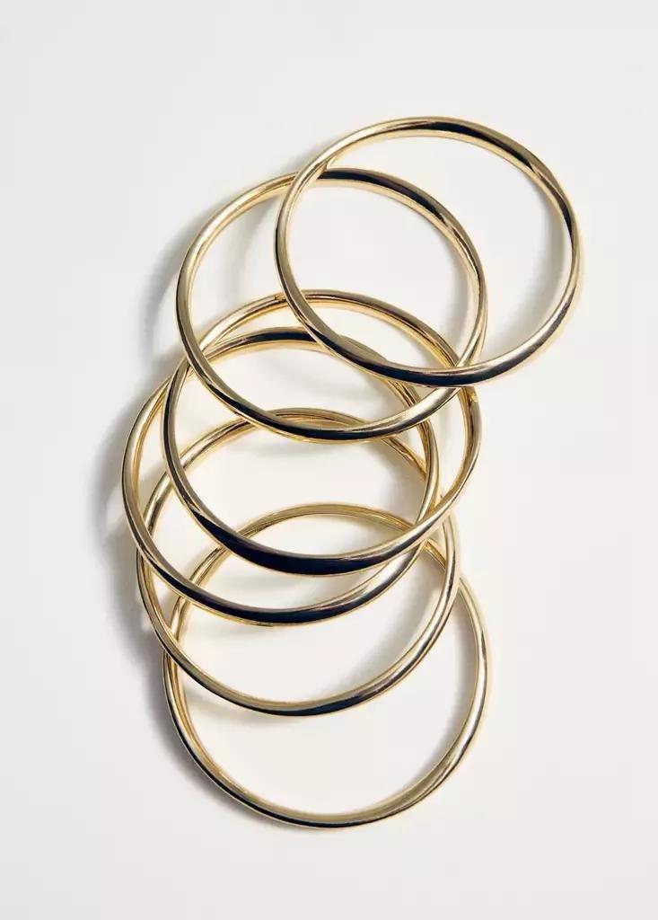 Gold Mixed Bracelet Set, Gold, large image number 7
