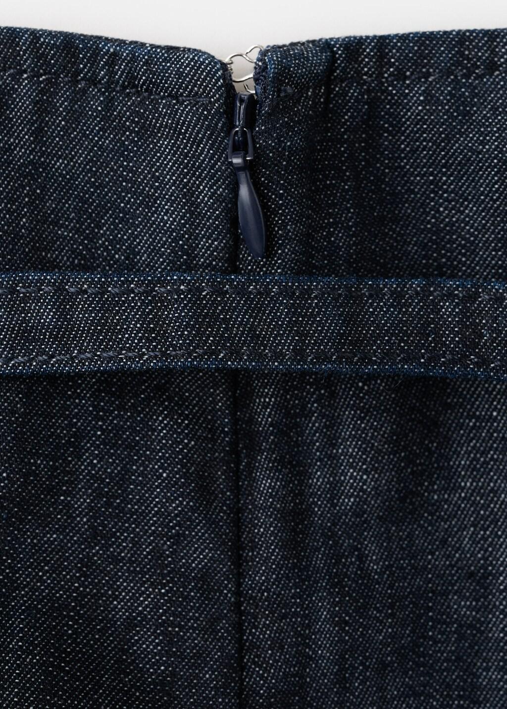 Blue Denim Culottes With Belt, Open Blue, large image number 2